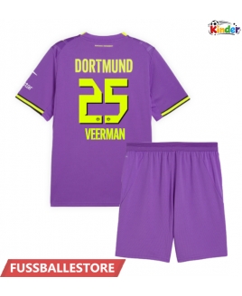 Günstige Borussia Dortmund Joey Veerman #25 3rd trikot Kinder 2026-27 Kurzarm (+ Kurze Hosen)